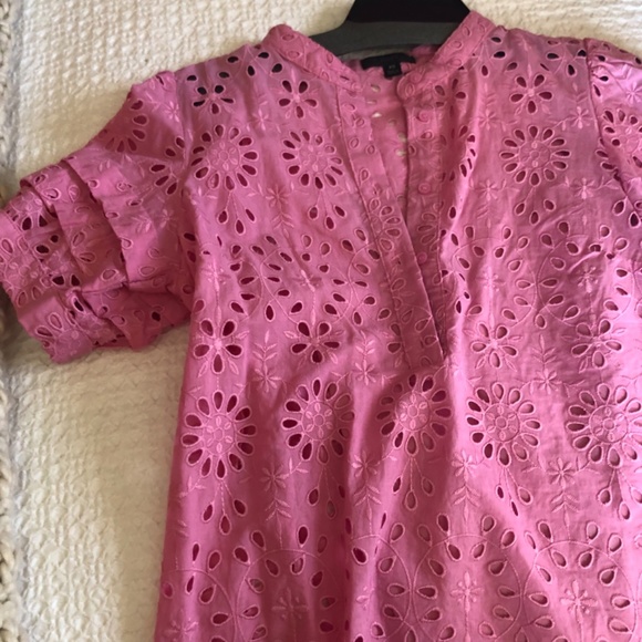 J Crew pink puff sleeve blouse - Picture 3 of 4